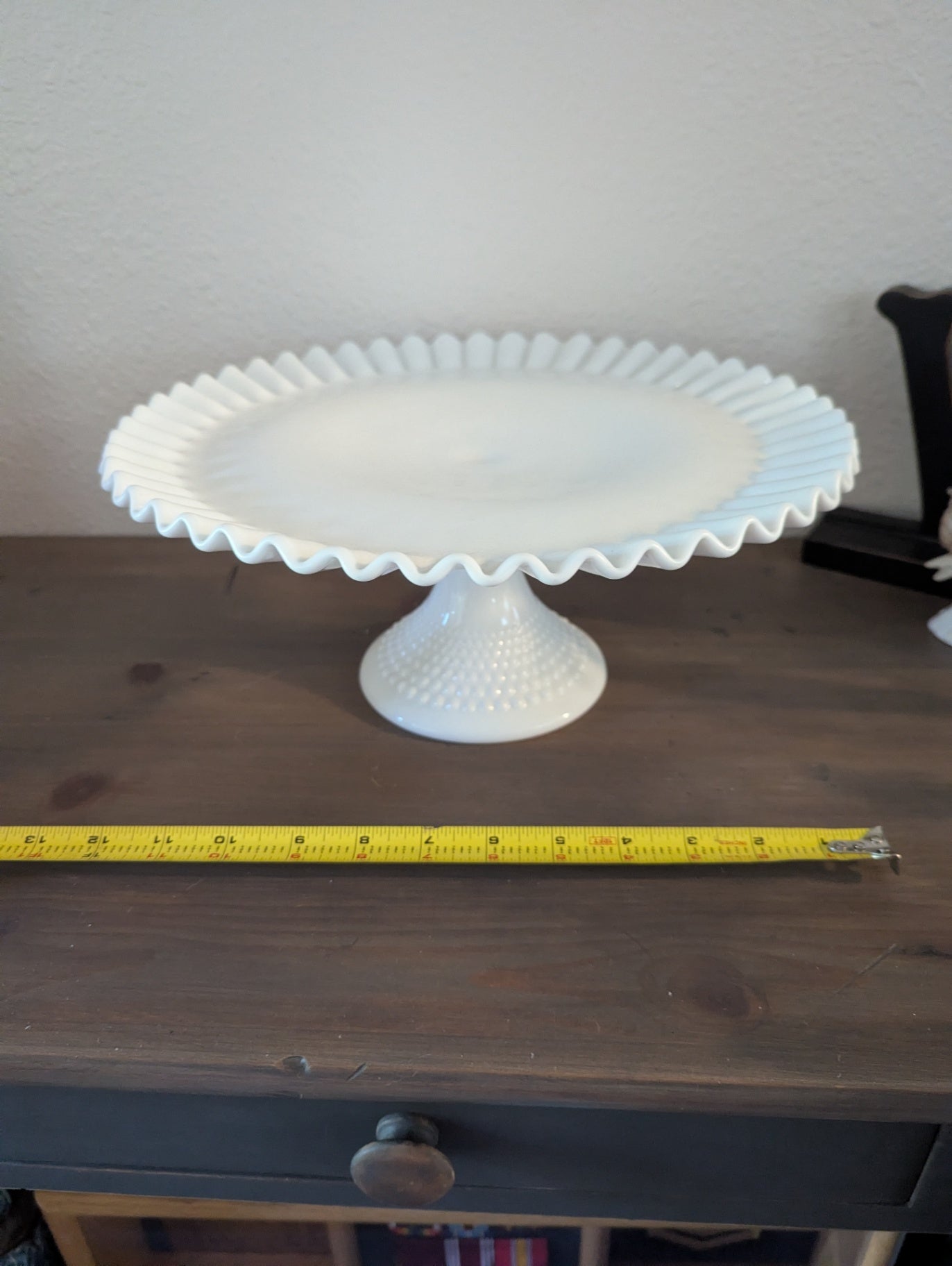 Stunning Fenton Milk Glass Cake Stand