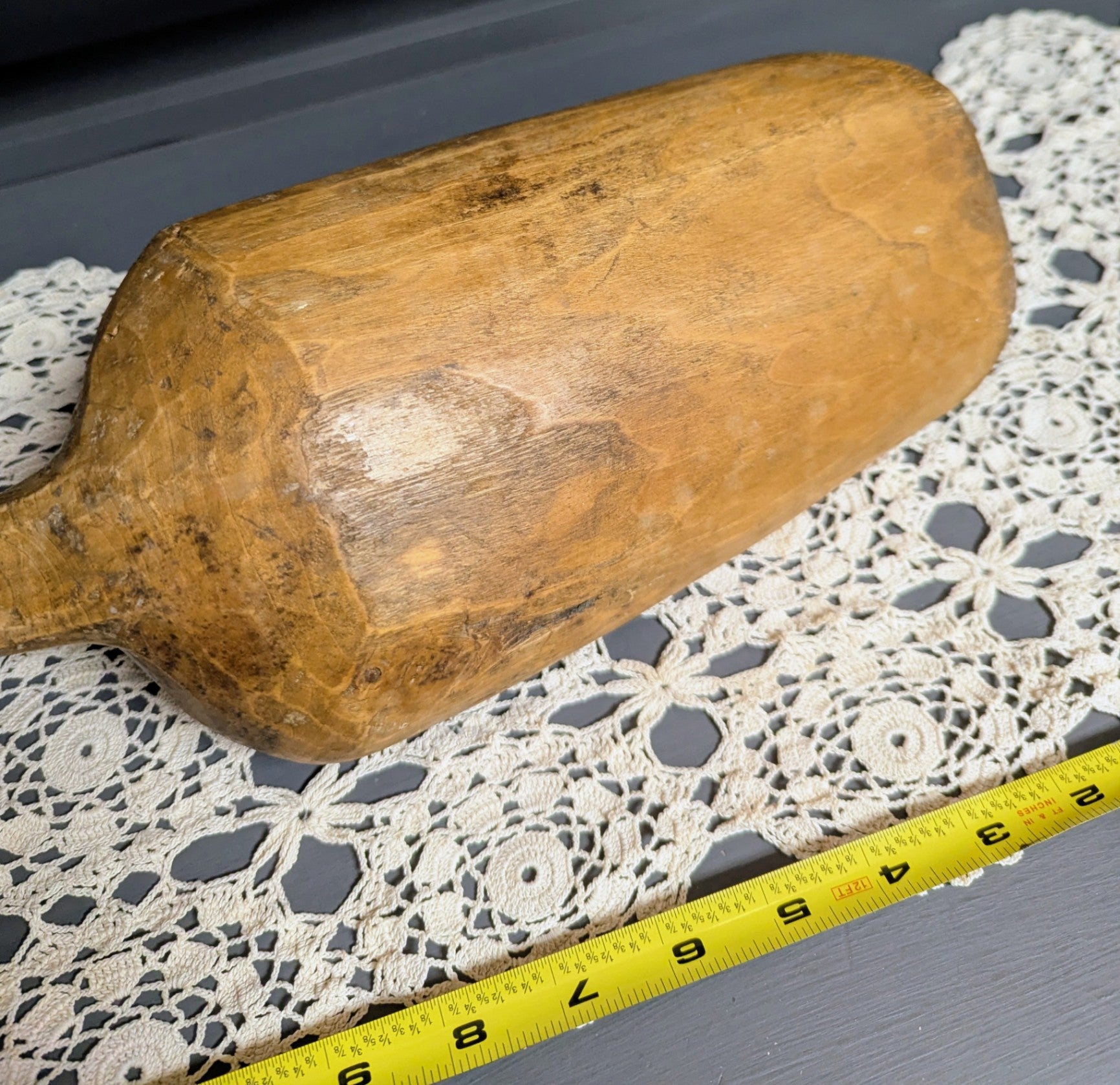 Ant. Primitive Wood Flour Scoop