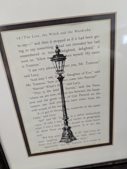 Framed Book Page by C.S. Lewis Lit. Ary