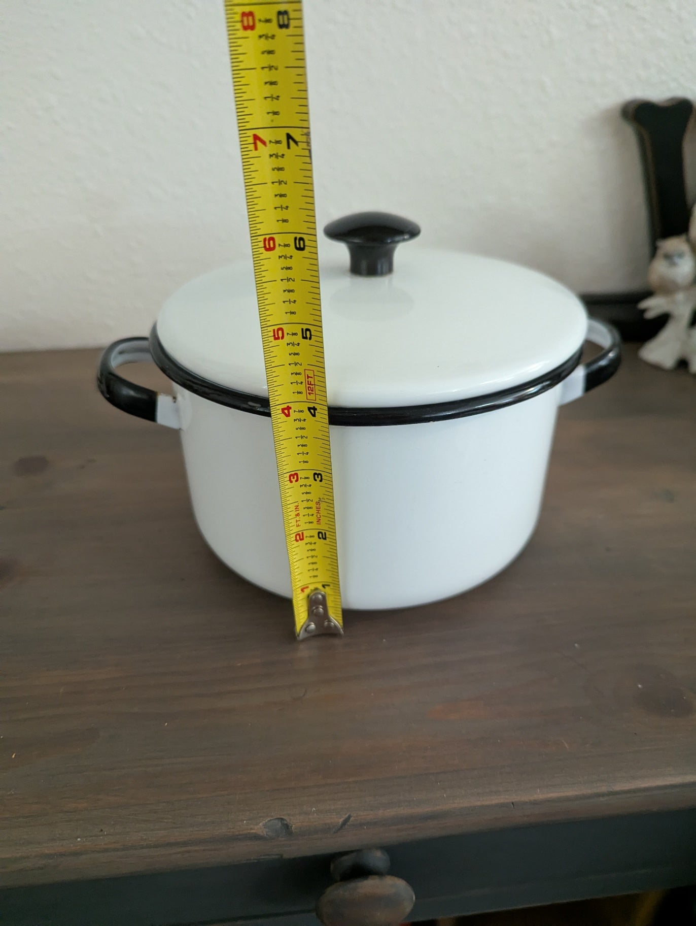 Vtg. Enamel Ware Small Stock Pot