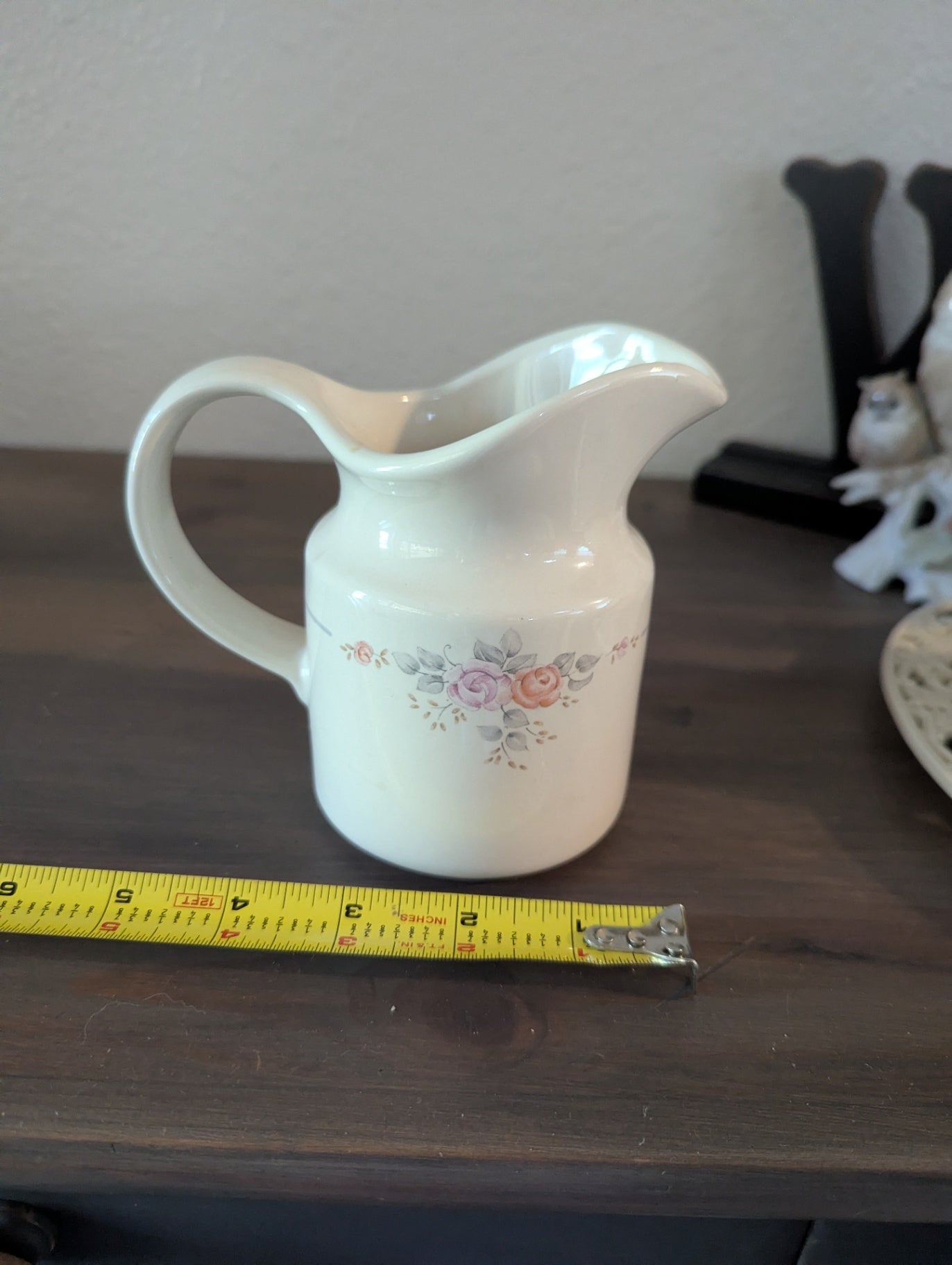 Vtg. Pfaltzgraff Stoneware Floral Creamer