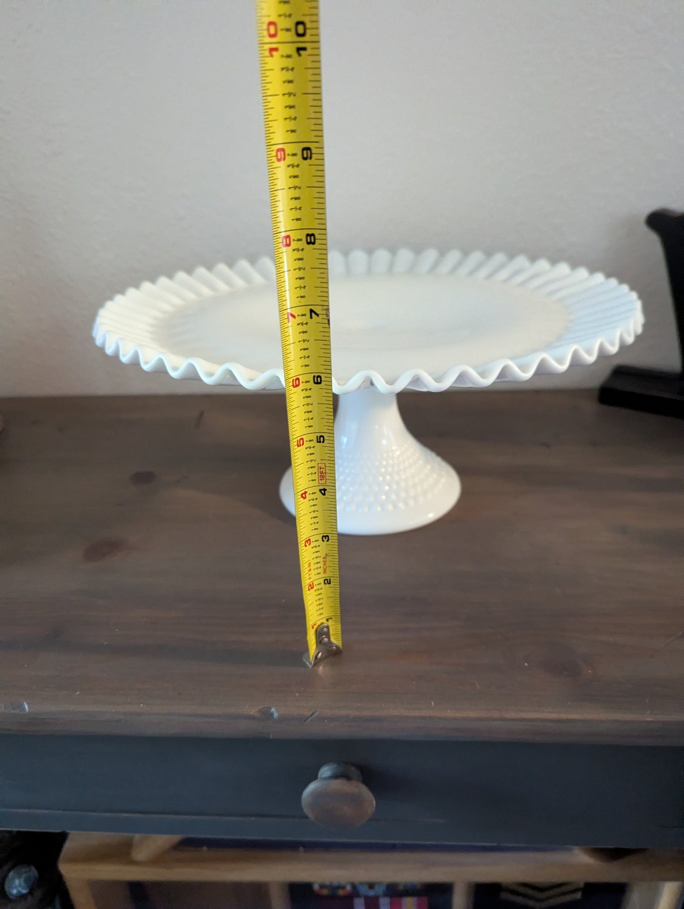 Stunning Fenton Milk Glass Cake Stand