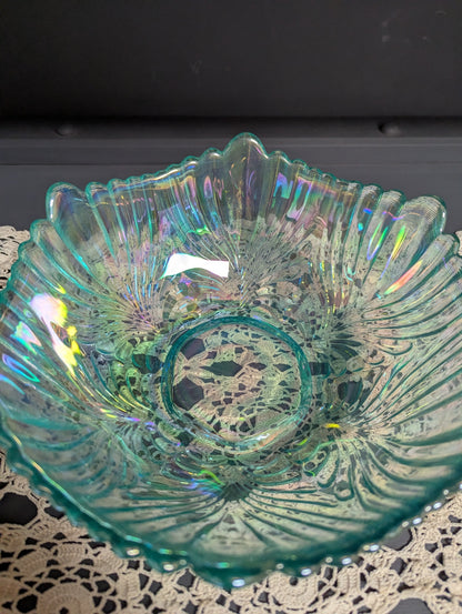 Vtg. Fenton Iridescent Carnival Glass Decorative Bowl