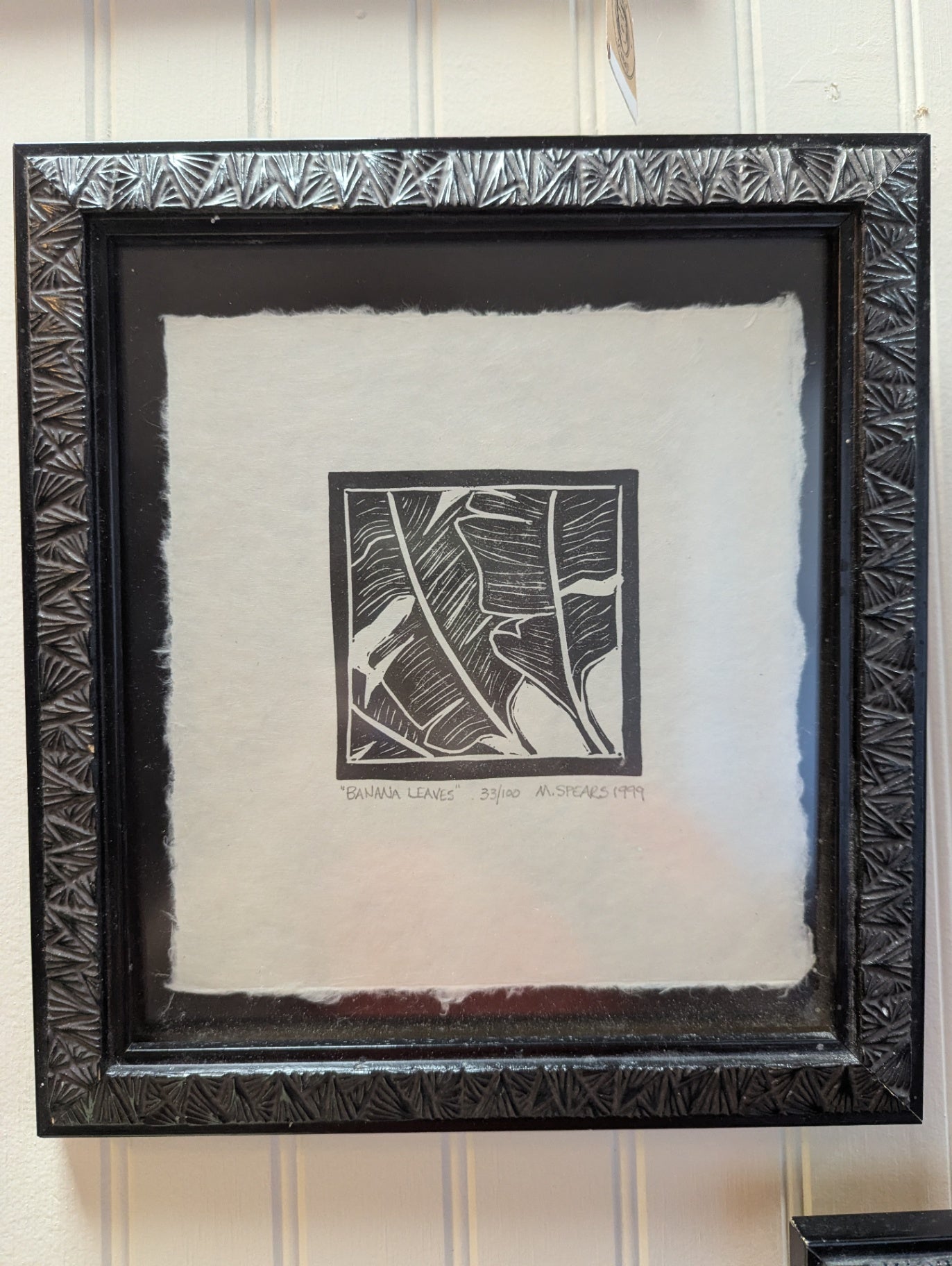 1999 M. Spears "Banana Leaf" Art Print Framed