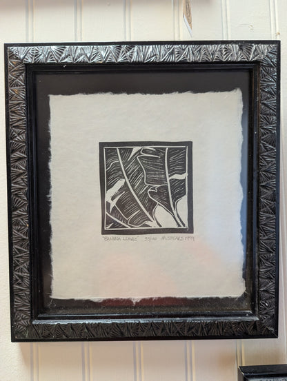 1999 M. Spears "Banana Leaf" Art Print Framed
