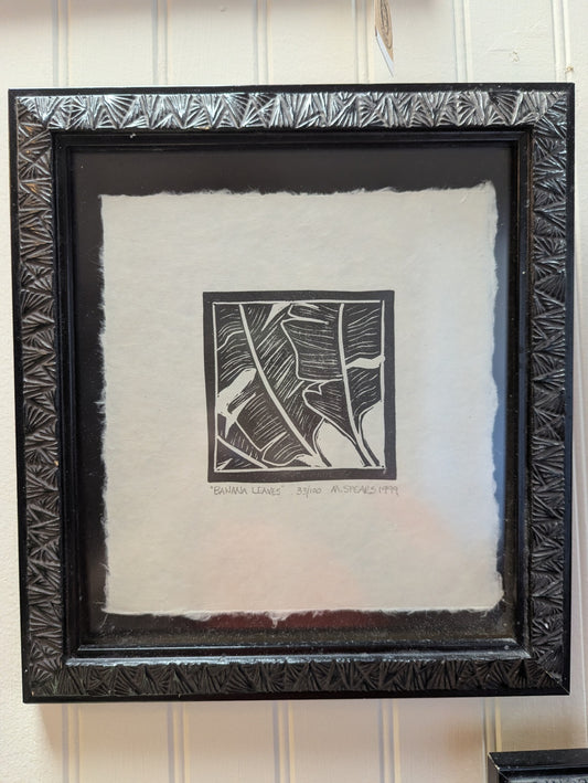 1999 M. Spears "Banana Leaf" Art Print Framed