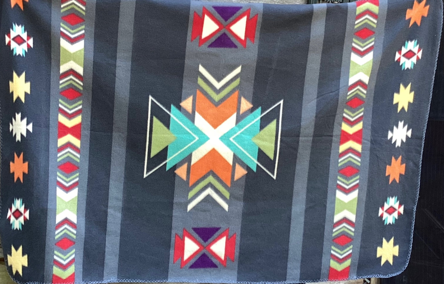 Aztec pattern throw