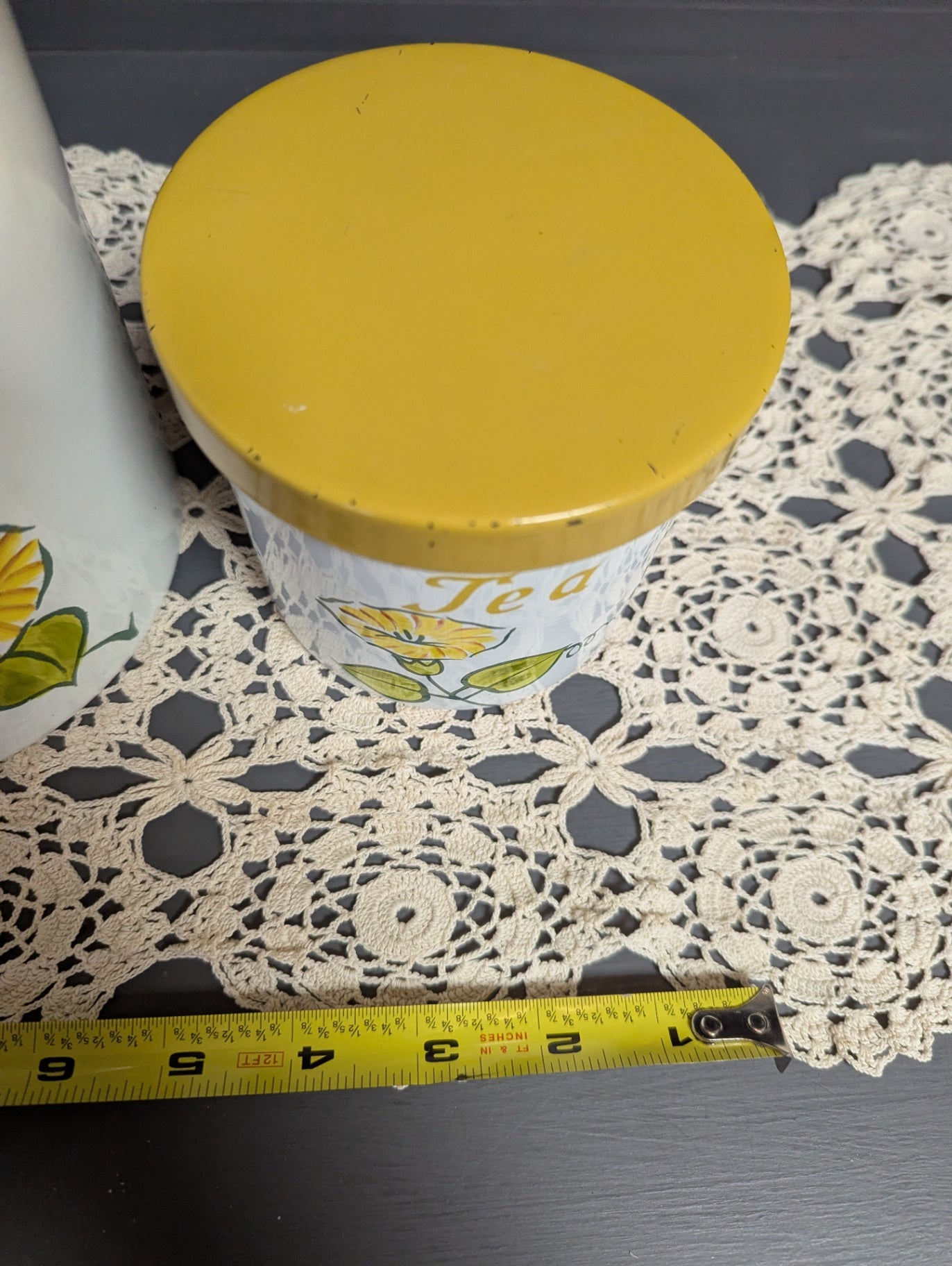 1960's Three Piece Tin Kitchen Canisters