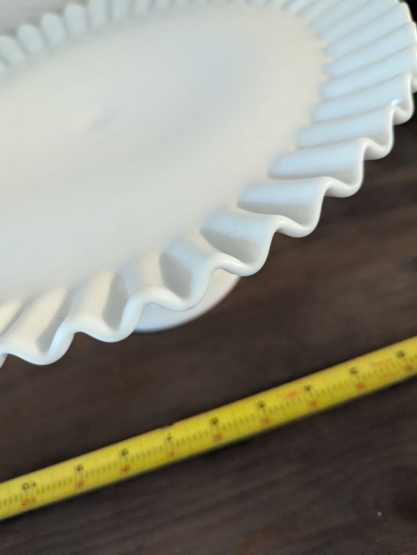 Stunning Fenton Milk Glass Cake Stand