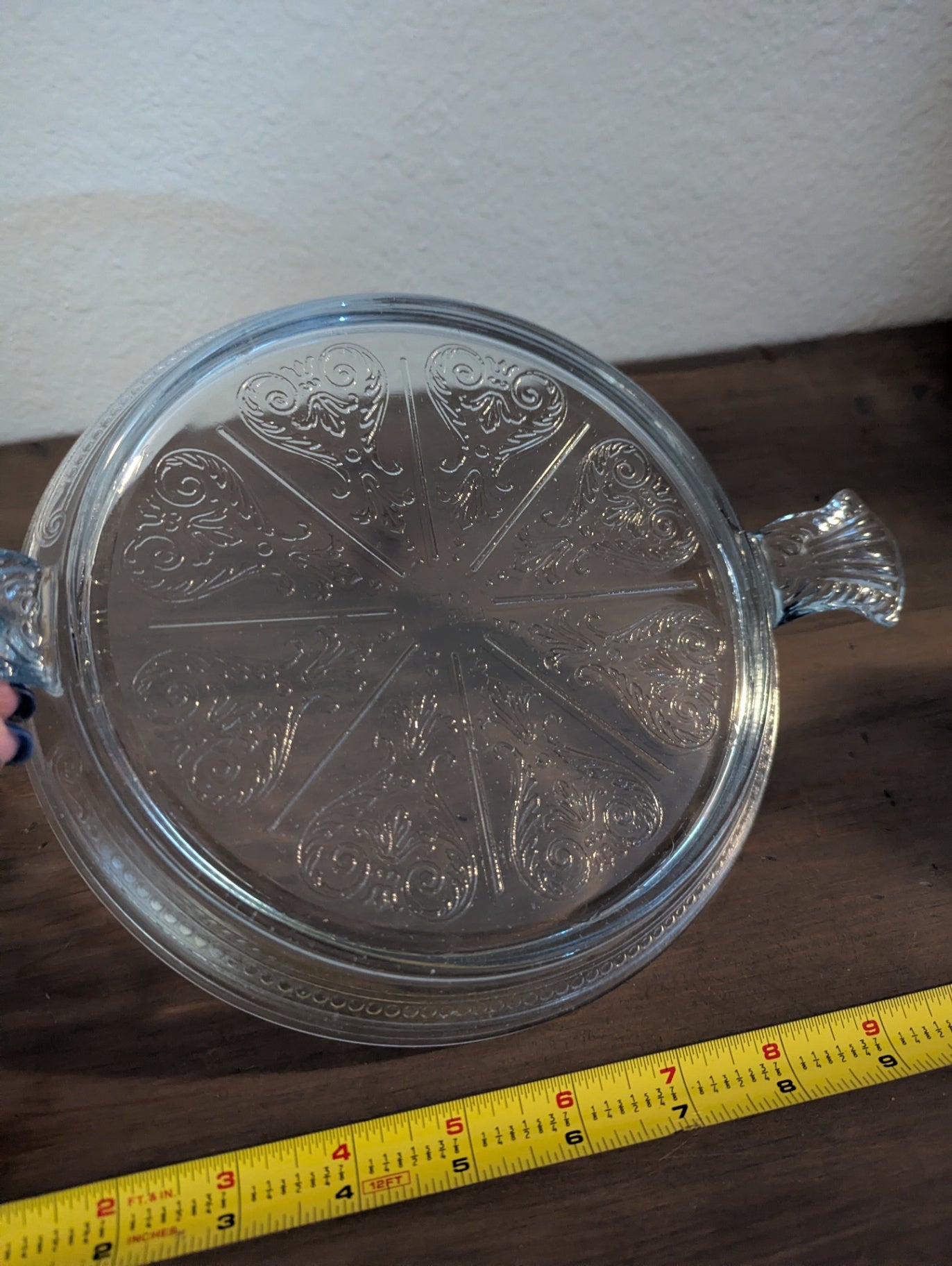 Vtg. Fire King Beautiful Glass Trivet by Anchor Hocking