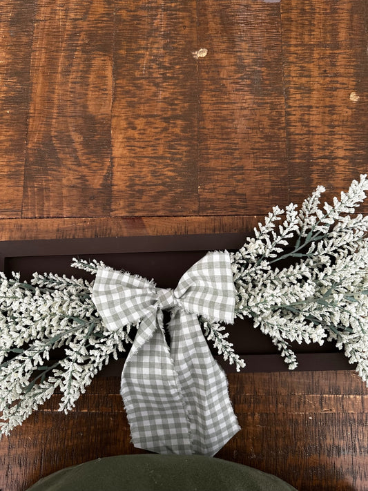 Frame with floral and bow