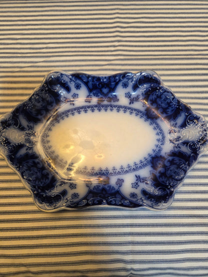 1880's flow blue platter
