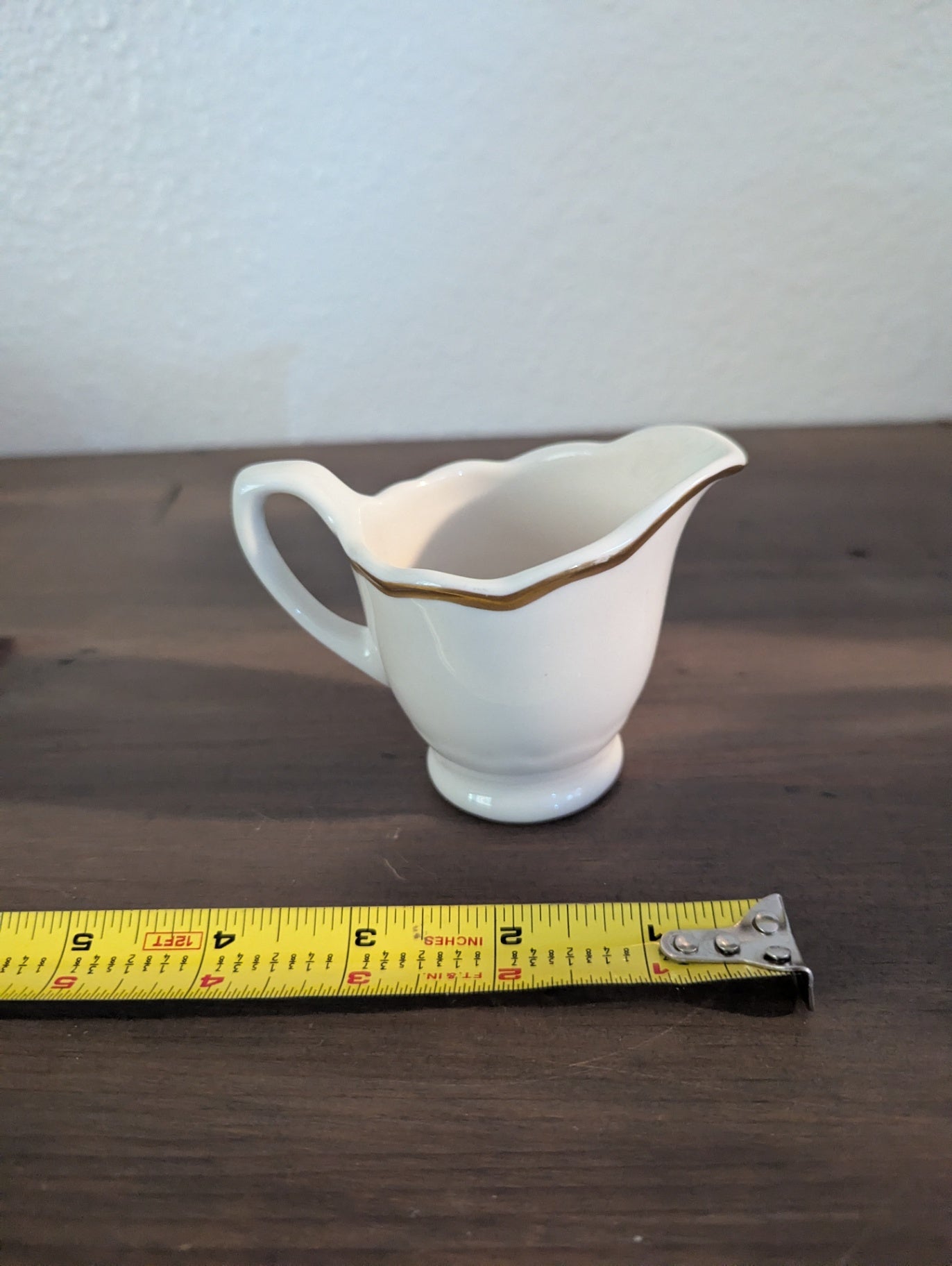 Vtg. Syracuse China Porcelain Creamer w/Gold Trim