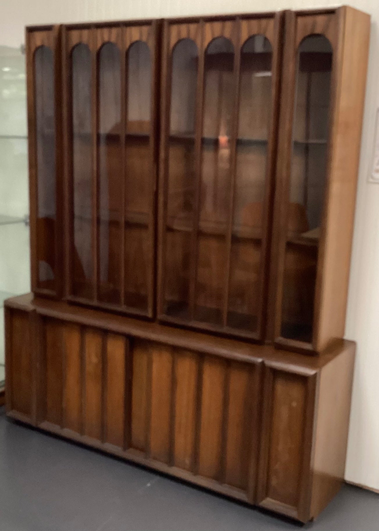 Mid Century Lighted China Hutch