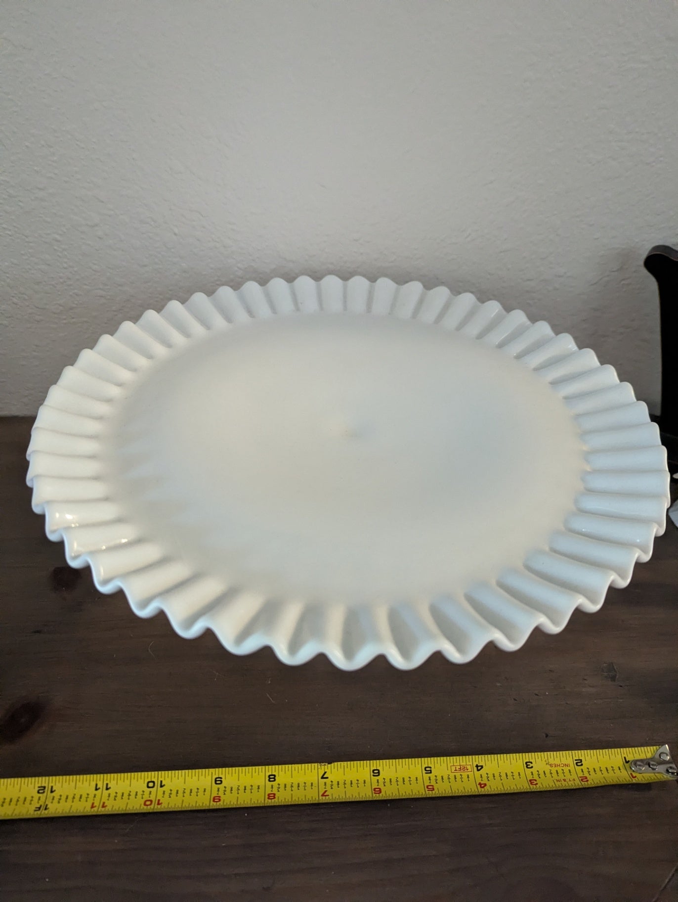 Stunning Fenton Milk Glass Cake Stand