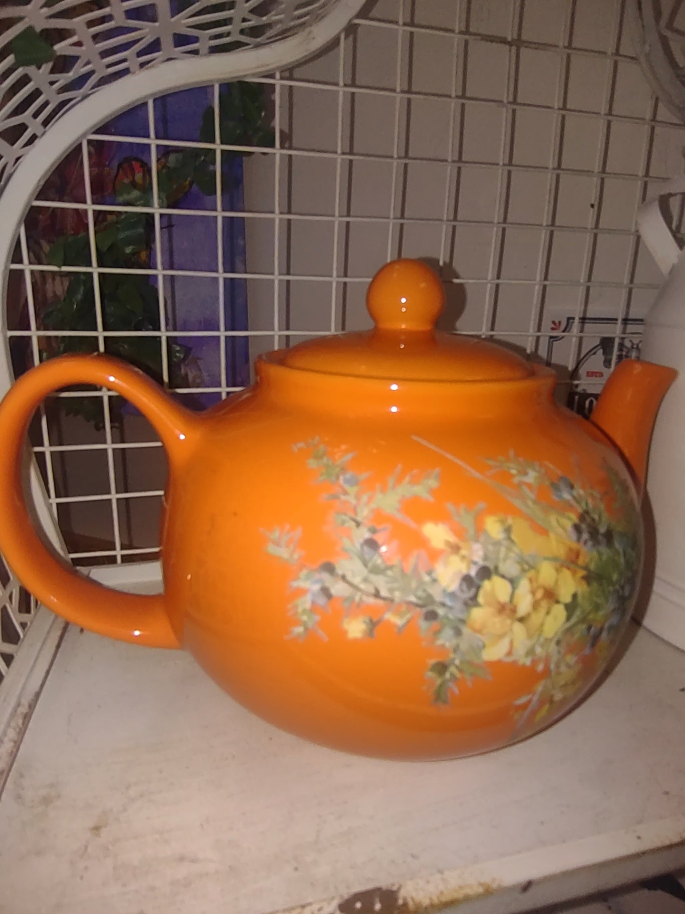 Tea pot orange