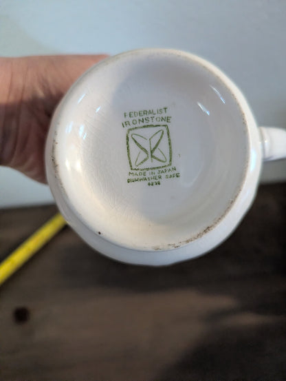 1960"s Federalist Ironstone White Creamer