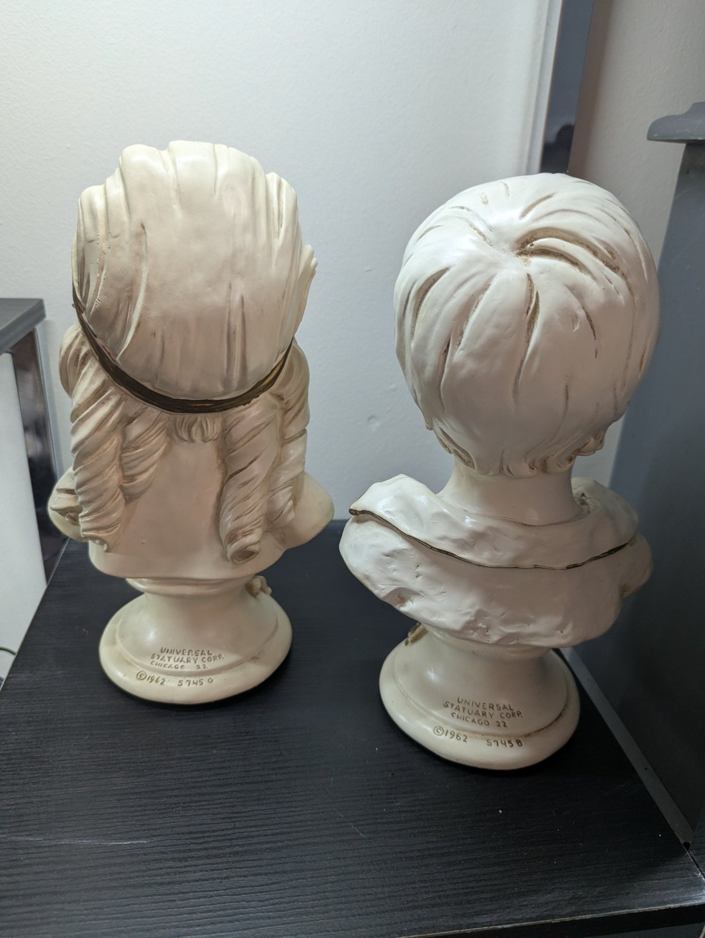 1950's Universal Statuary Corp. Boy & Girl Busts