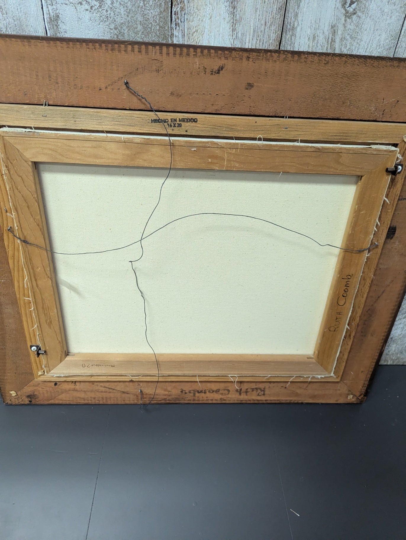 Vtg. Original Floral Framed Art.
