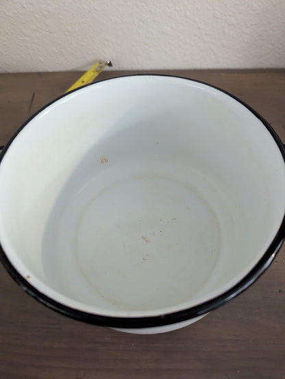 Vtg. Enamel Ware Small Stock Pot