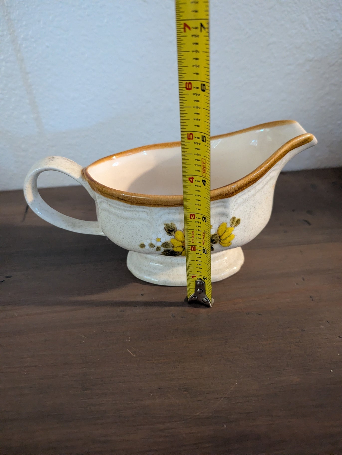 Vtg. Mikasa Sunnyside Stoneware Gravy Boat