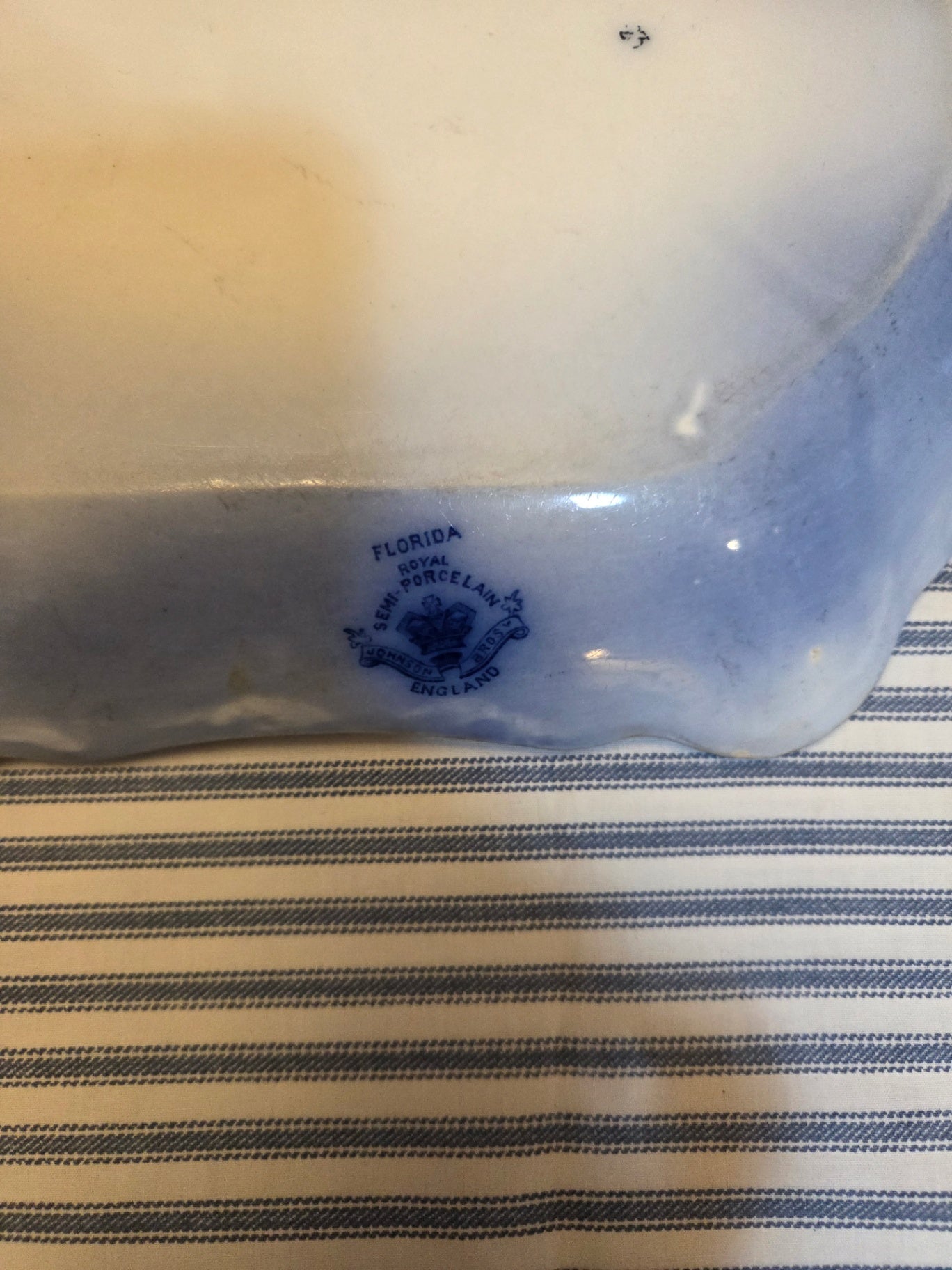 1880's flow blue platter