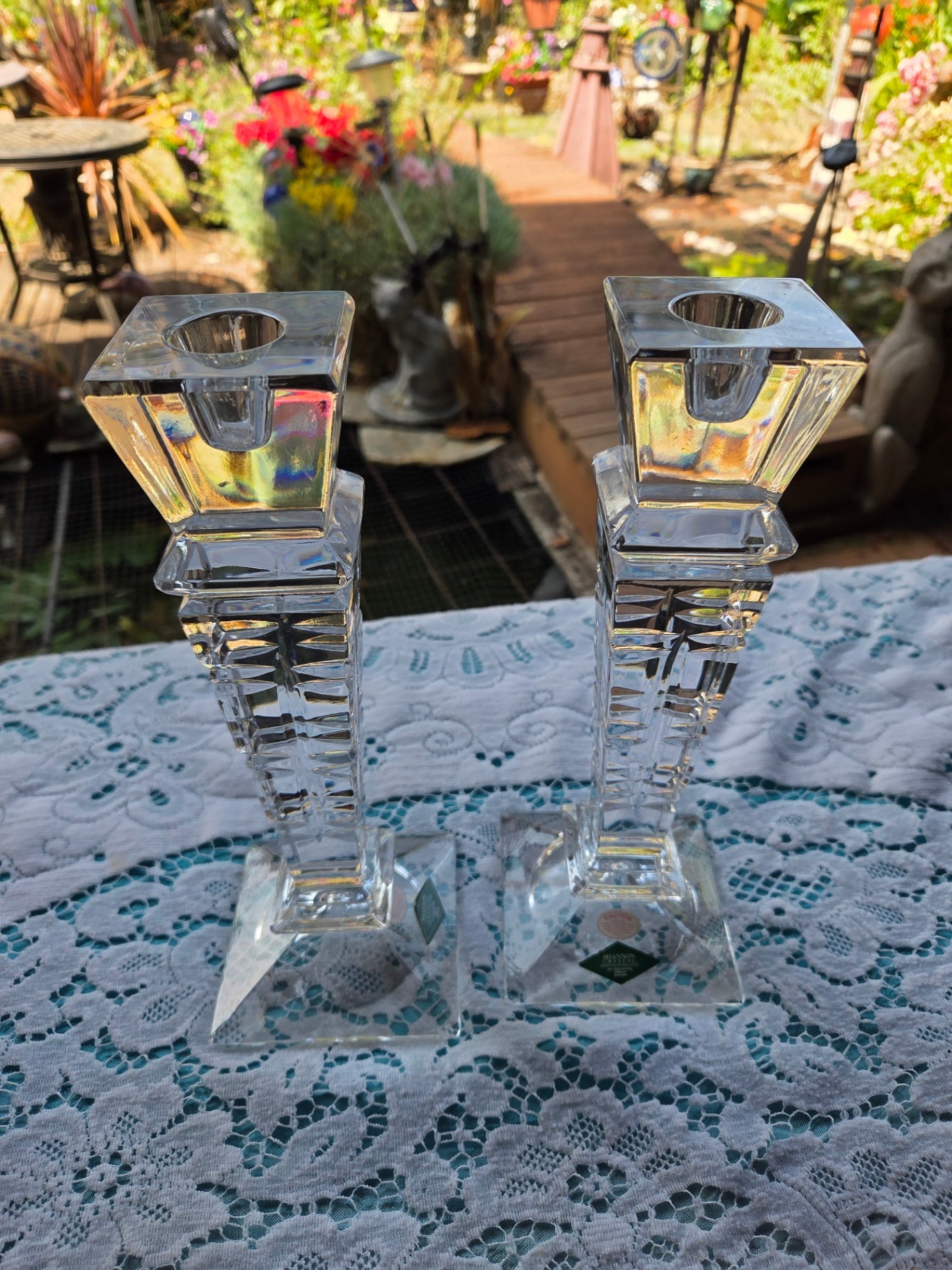 SHANNON CRYSTAL CANDLESTICKS