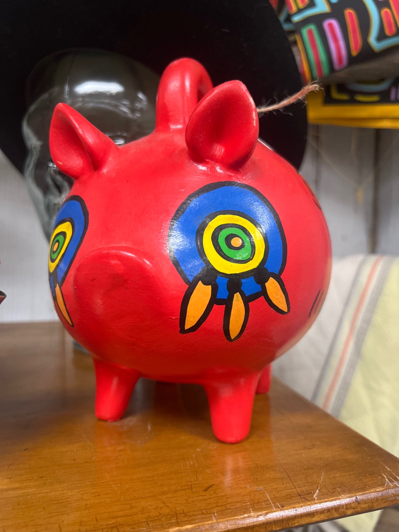 red piggy bank