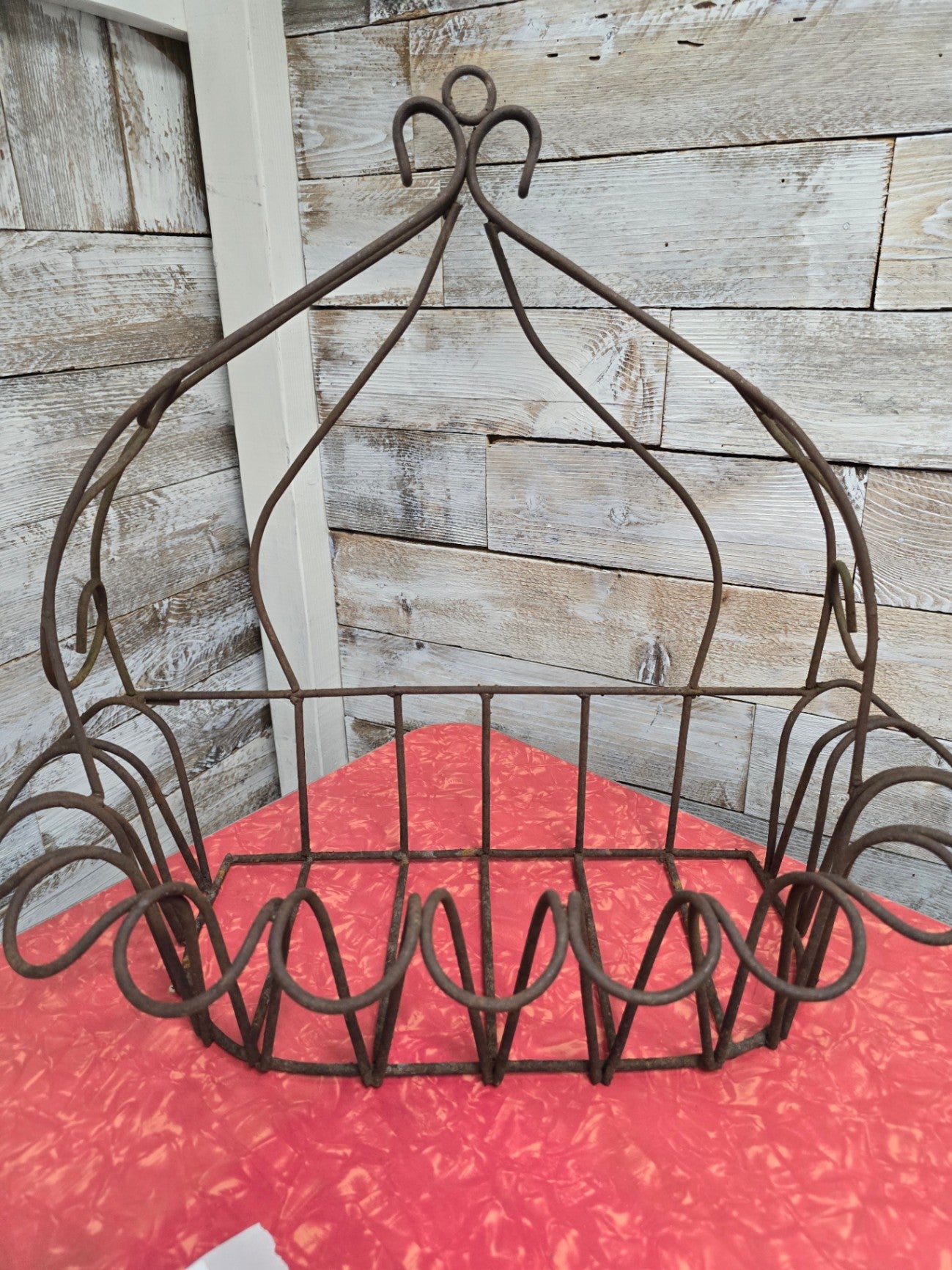Iron metal vintage plant holder
