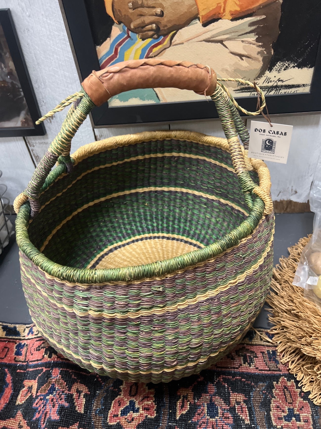 Home Decor green basket 
