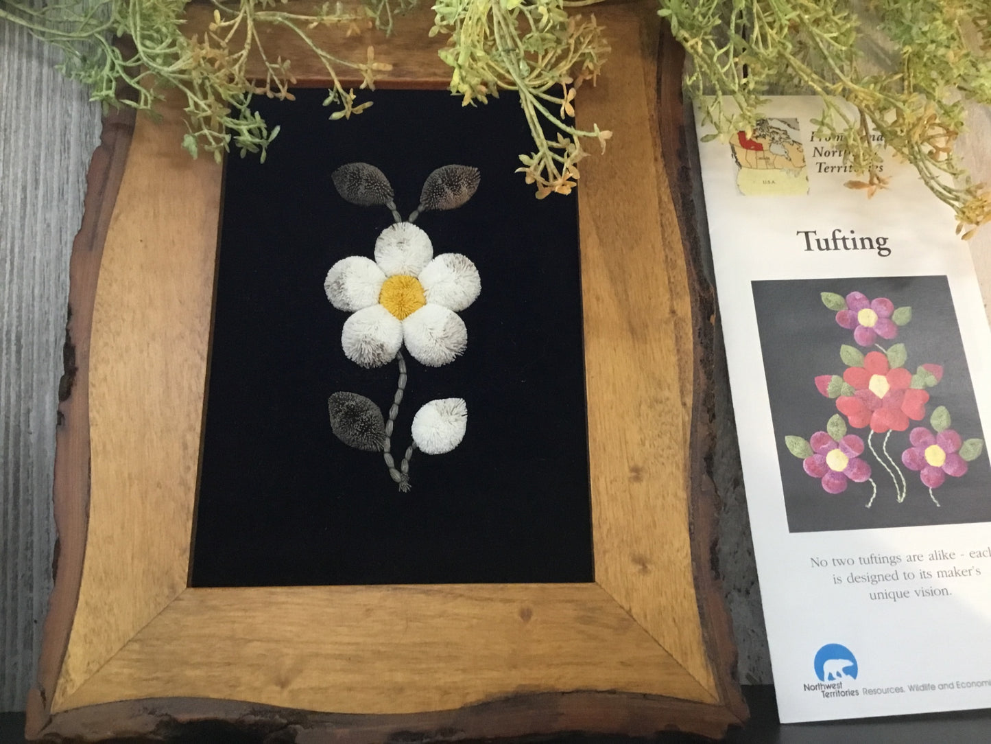Hand tufted needlework