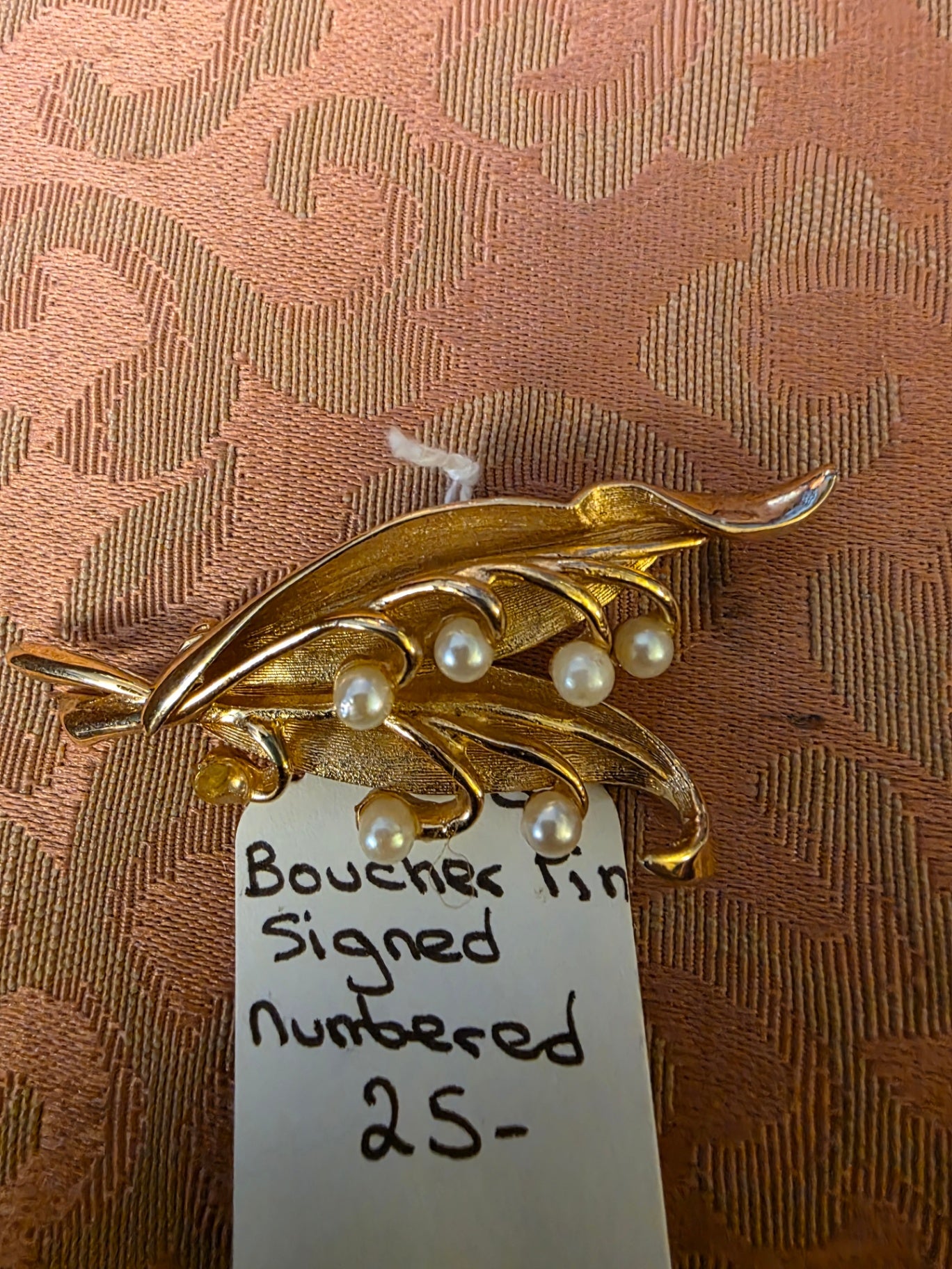 Jewelry BOUCHER SIGNED NUMBERED PIN.