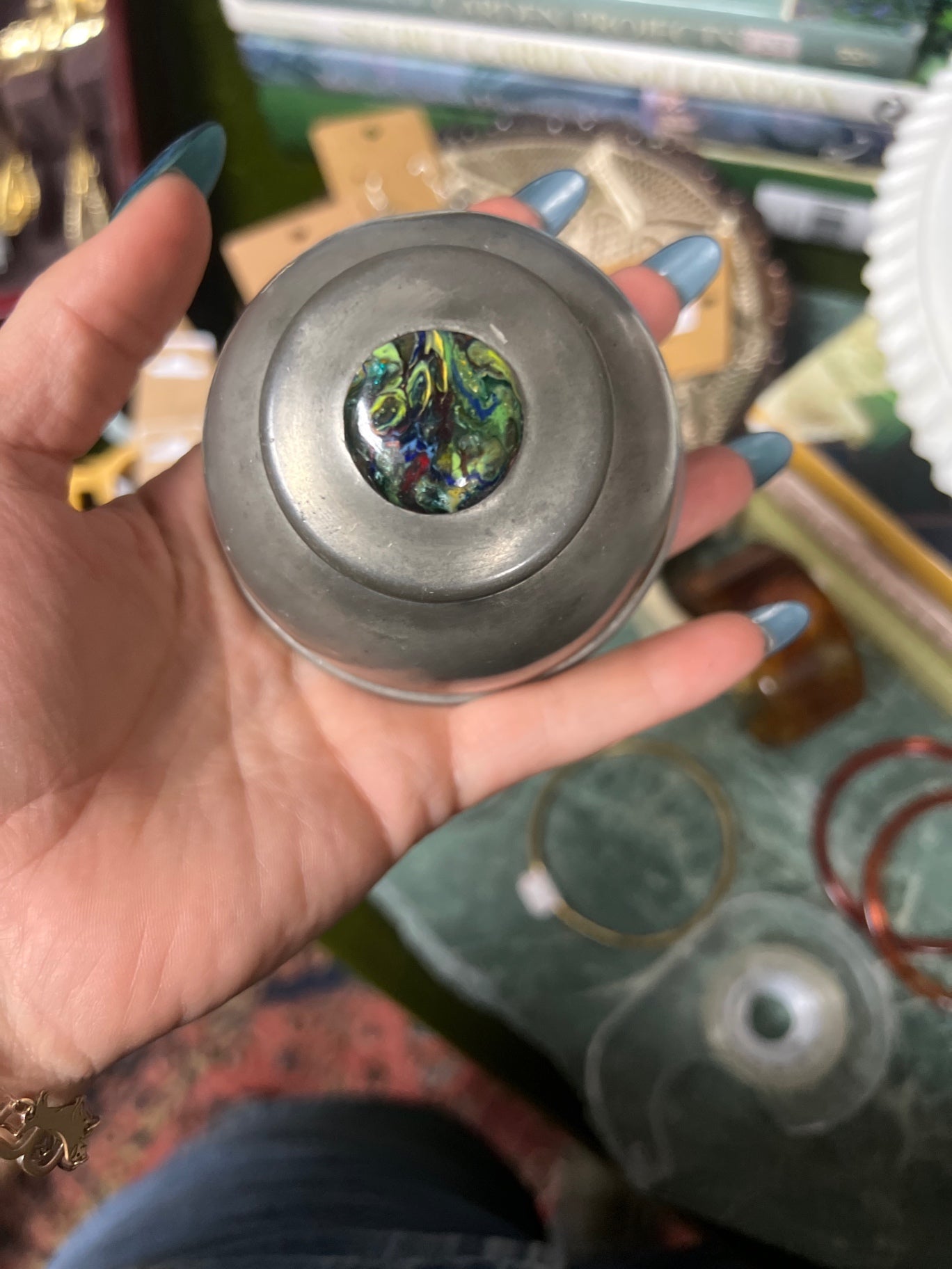 Pewter Ink Well