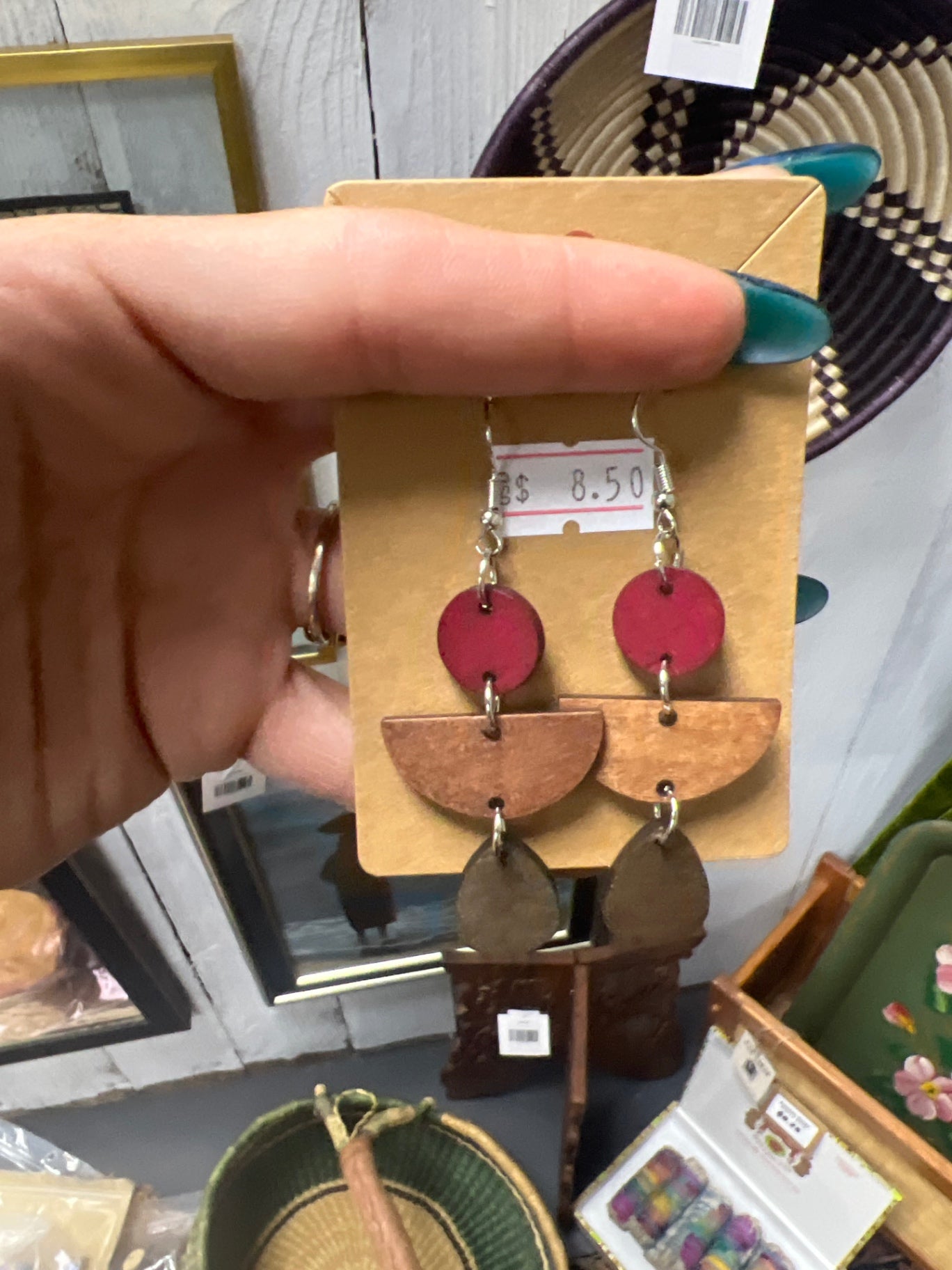 Jewelry wooden earrings 