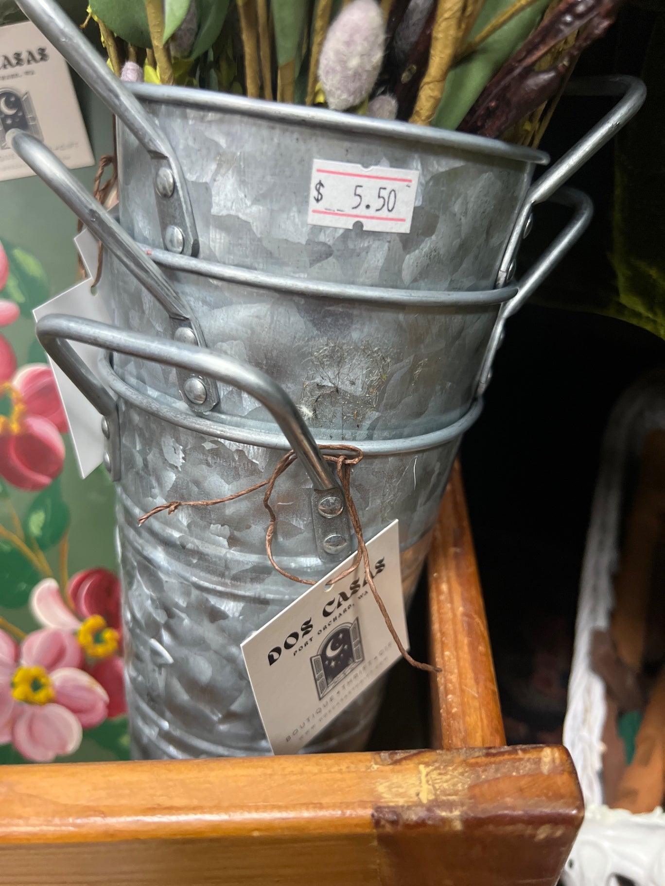 Garden Decor Metal Bucket