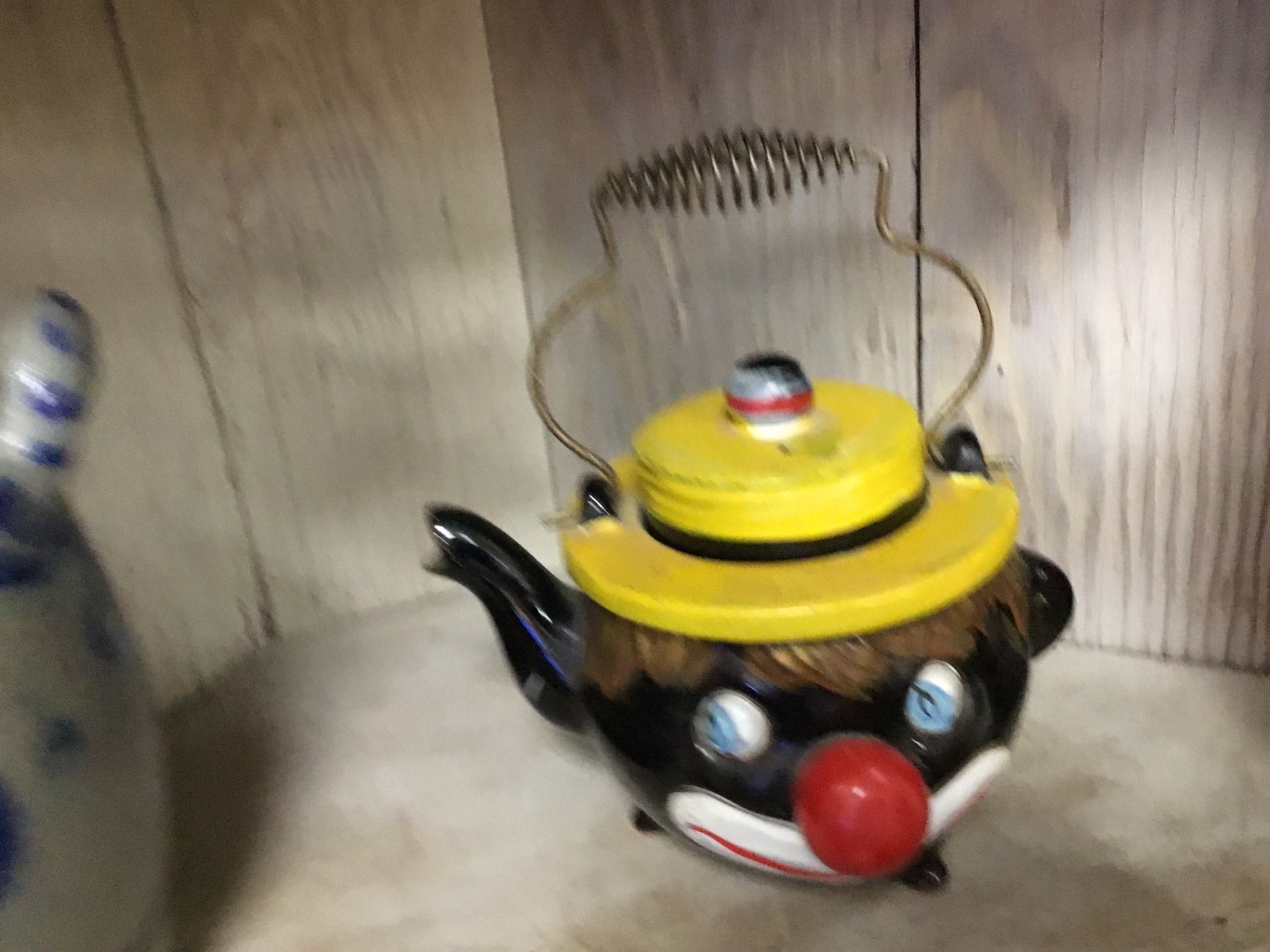 1950’s Thames. Red ware, clown teapot