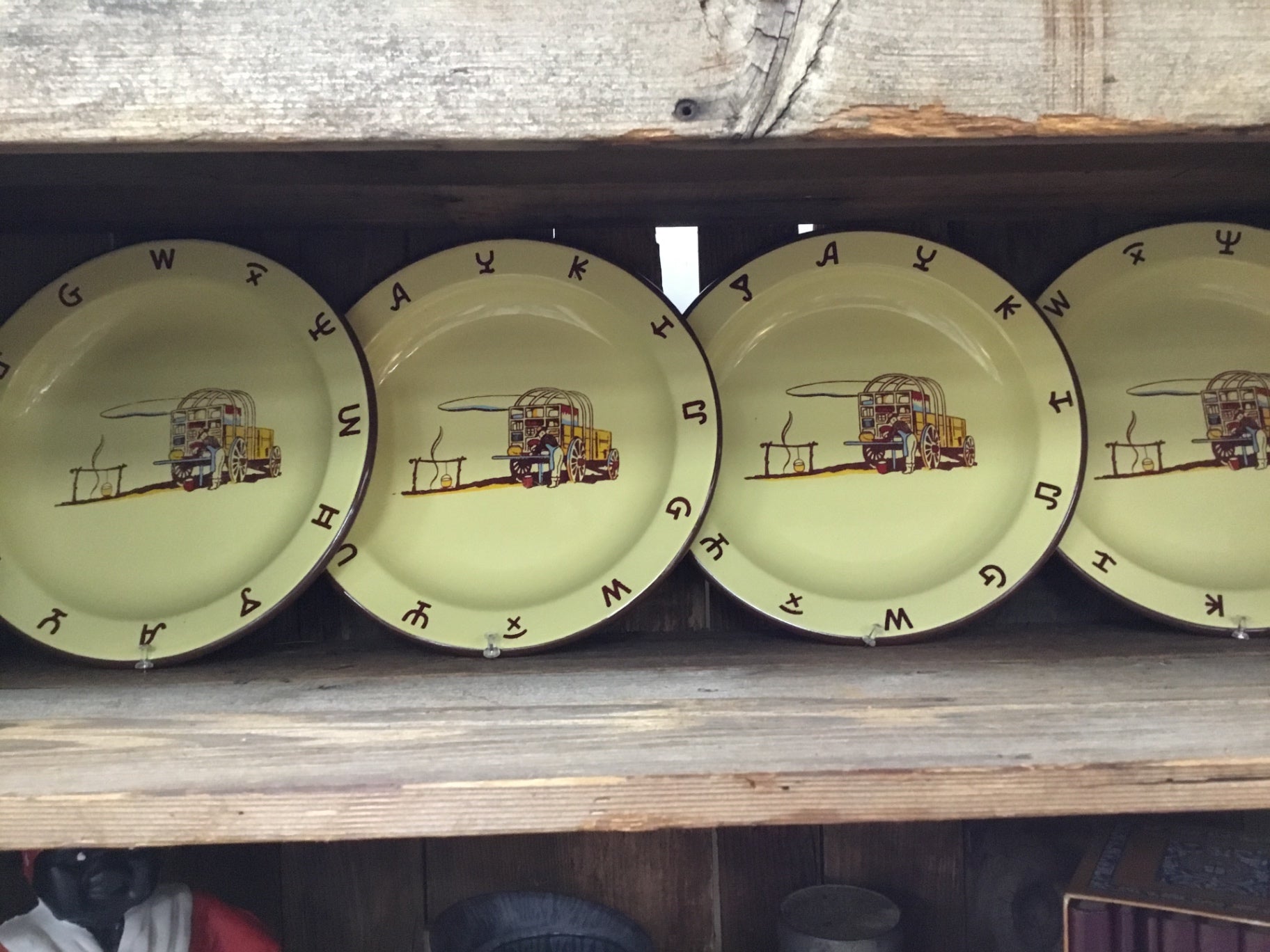 4 pc. Vintage Monterrey metal plates