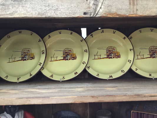 4 pc. Vintage Monterrey metal plates