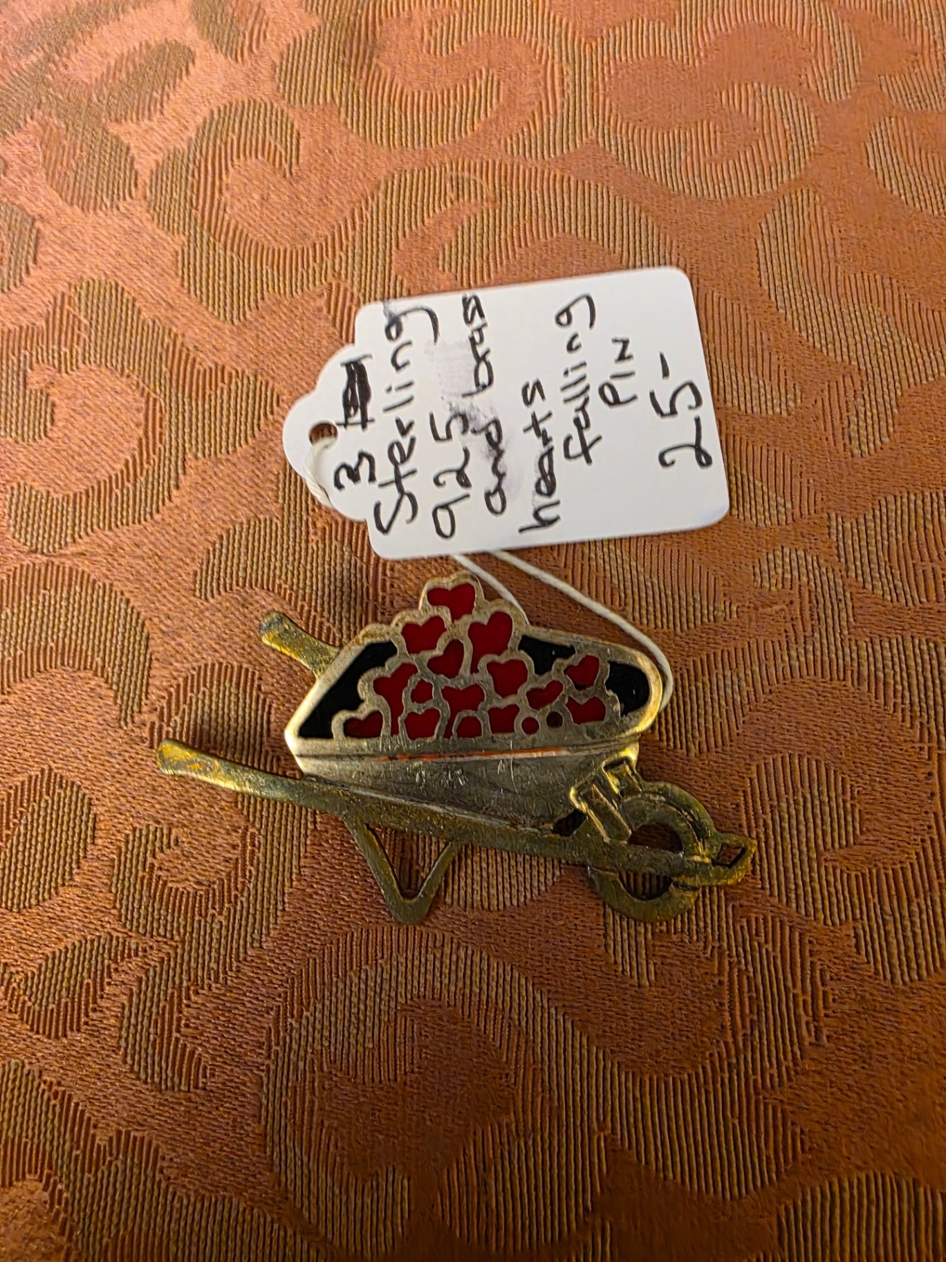 Jewelry sterling hearts falling Pin 