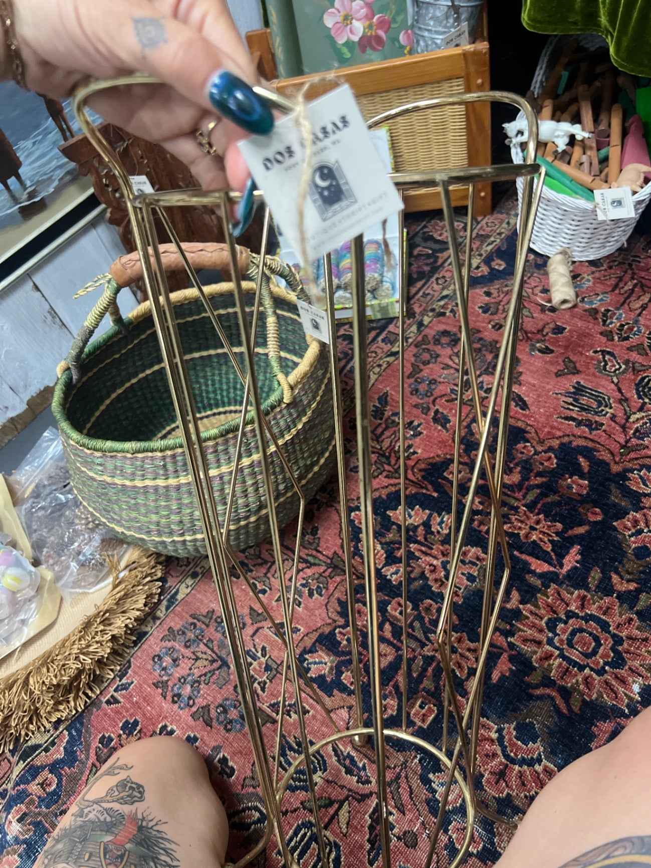 golden umbrella/cane stand