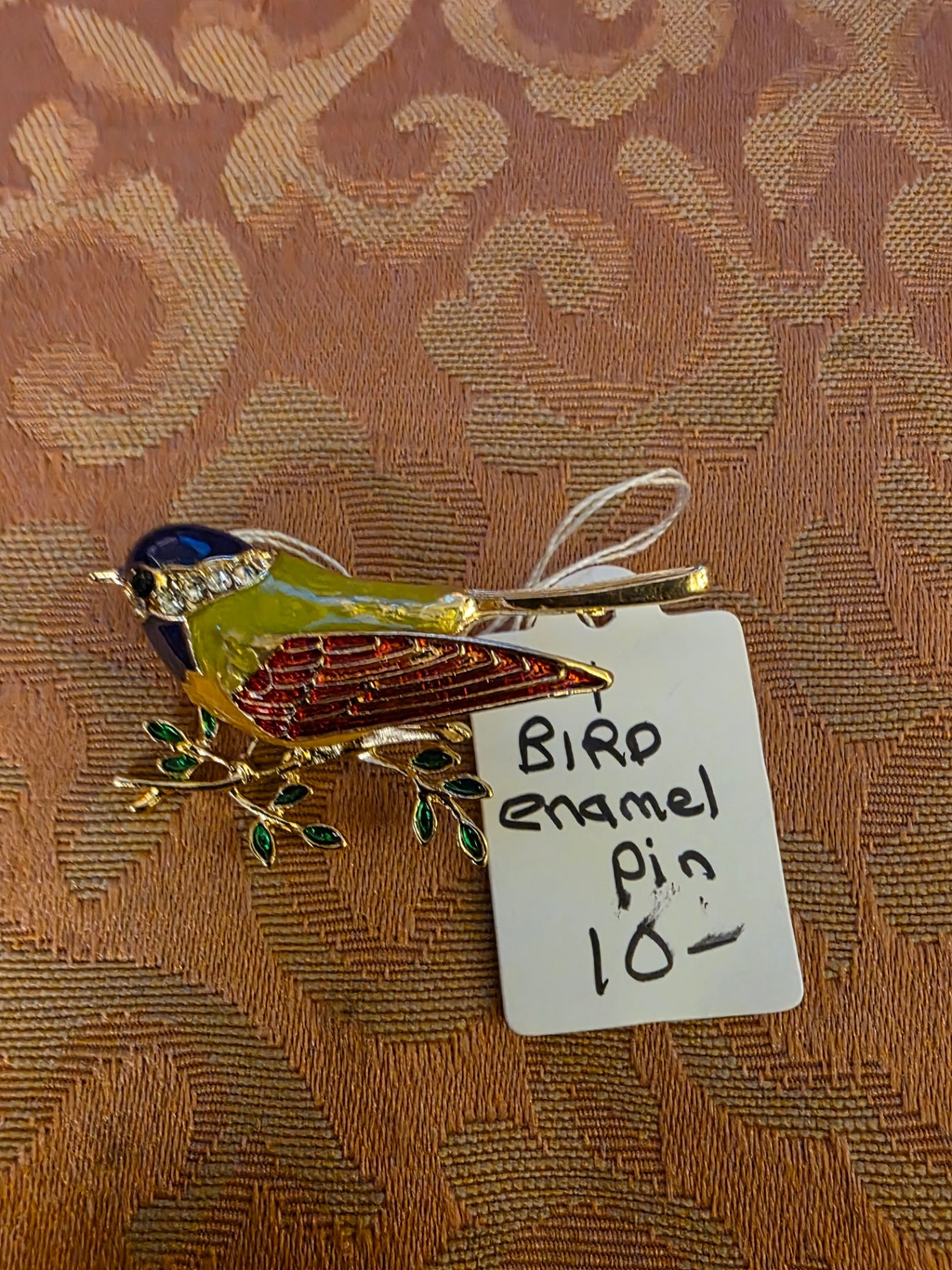 Jewelry bird enamel pin
