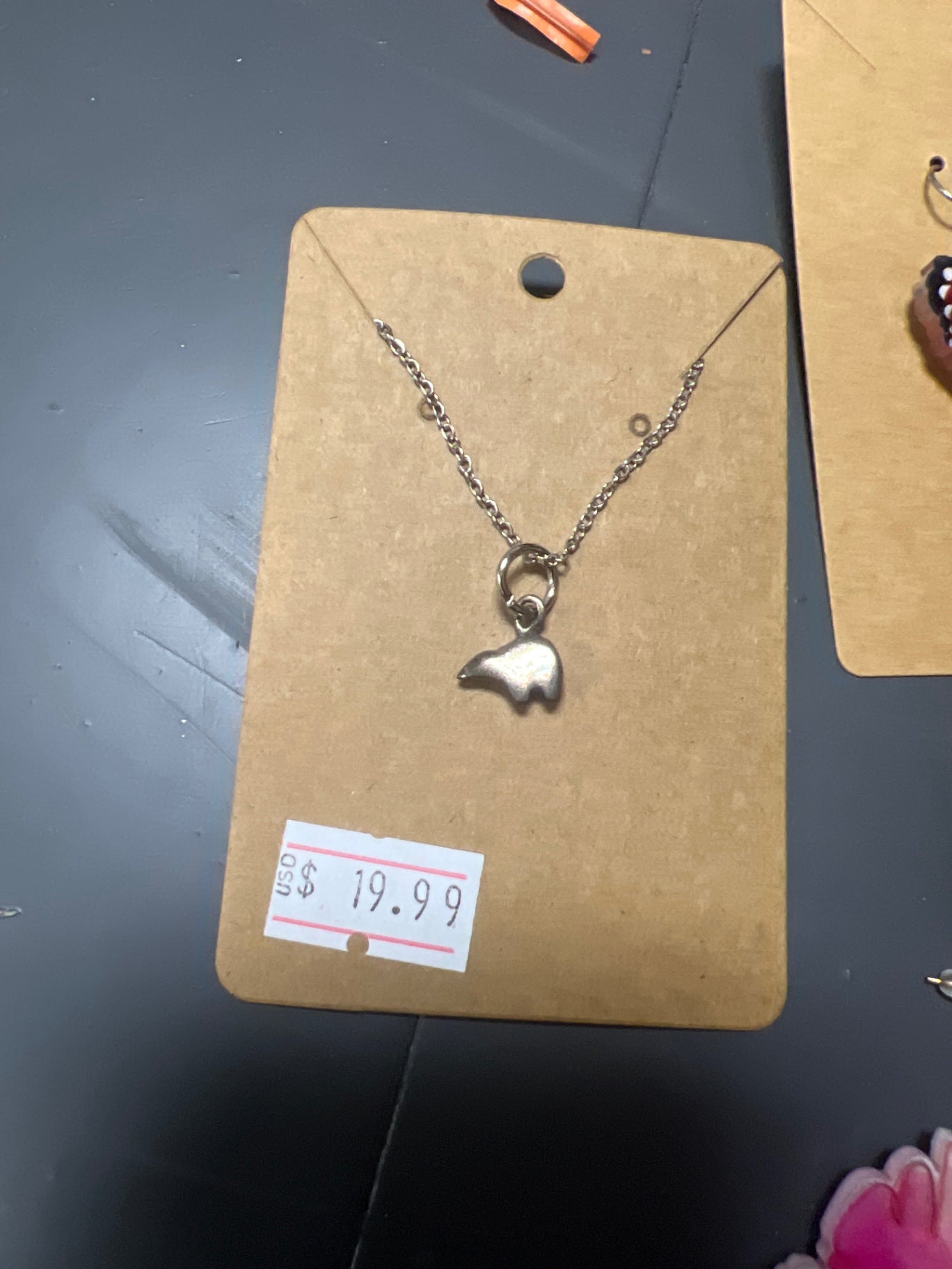 Jewelry sterling silver bear necklace 