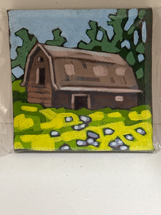 Original signed Barn painting on canvas