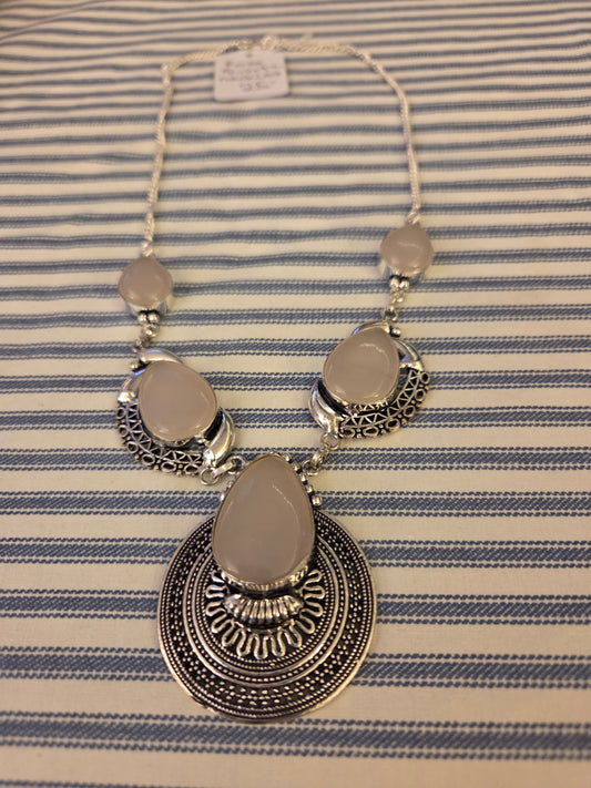 Rose quartz necklace