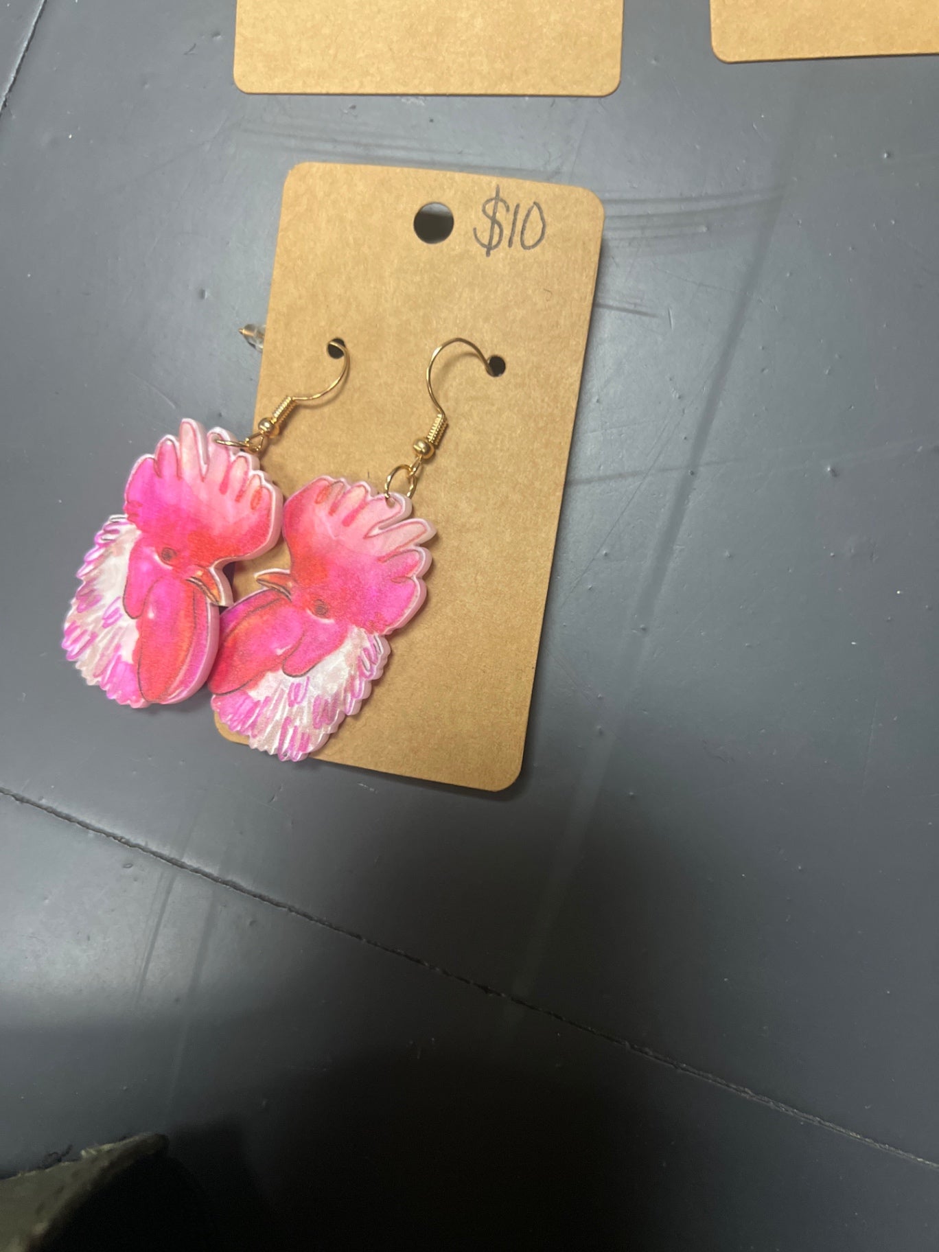 Handmade Jewelry chicken earrings 