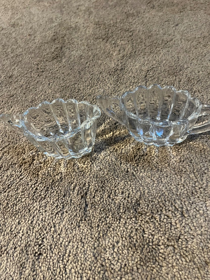 Heisey Glass "Crystolite' Cream and Sugar