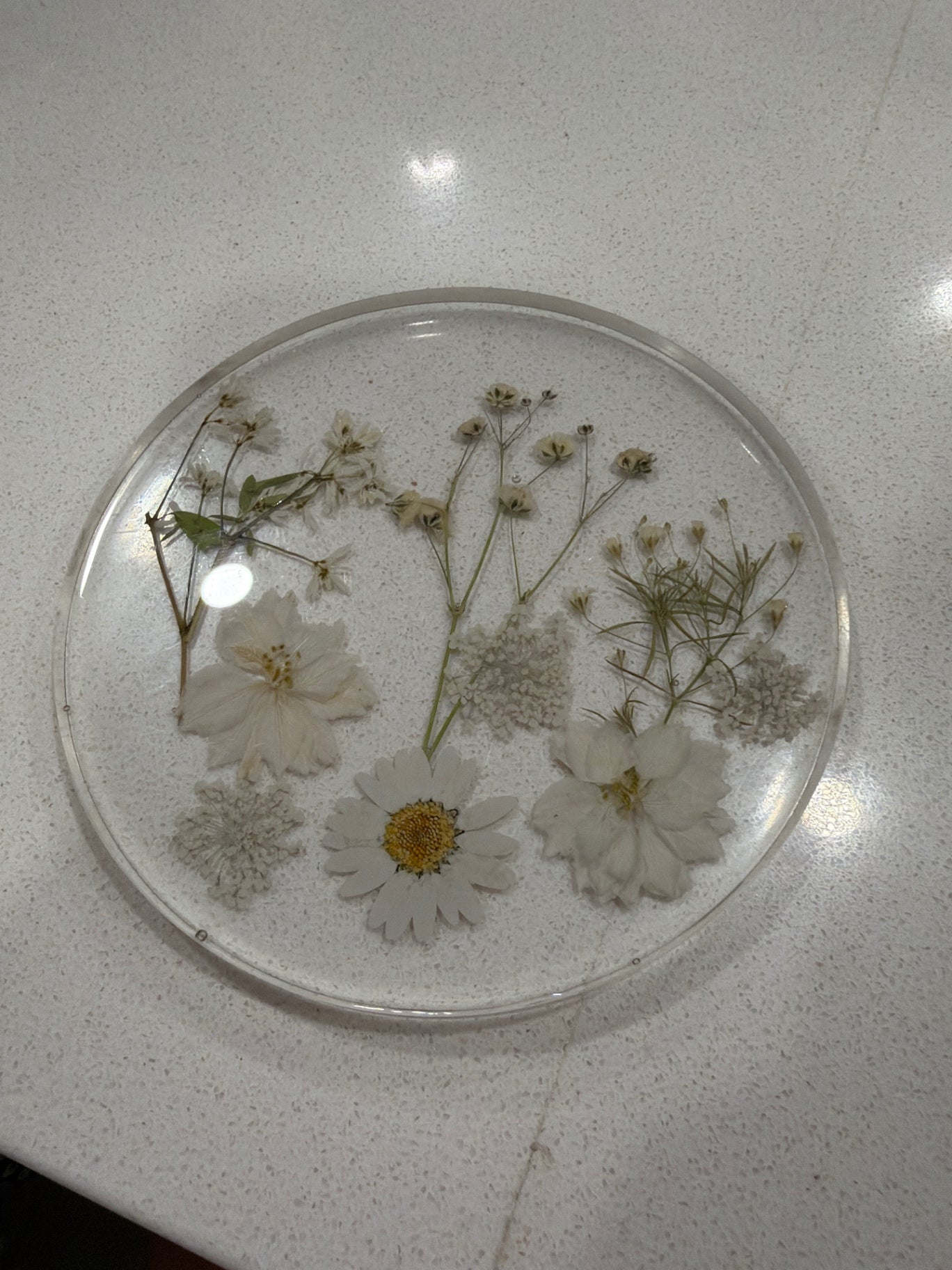 Pressed Flower Resin Coaster