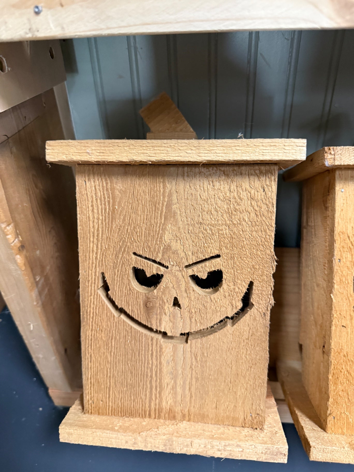 Rustic Cedar Halloween lanterns