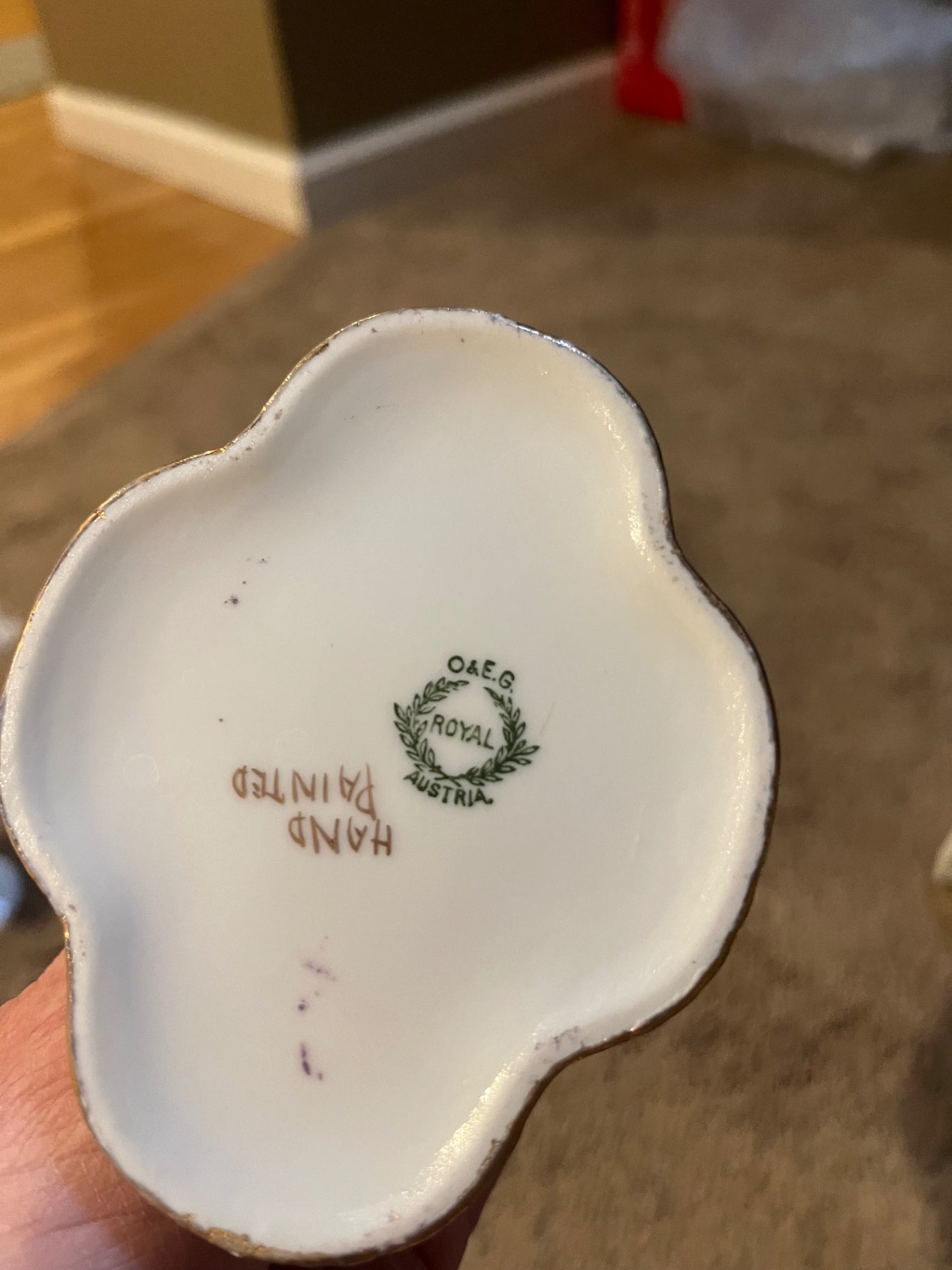 Hand Painted Austria Cream and Sugar