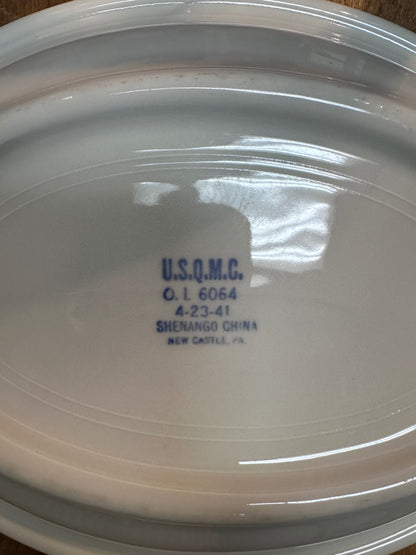 Vintage U.S.Q.M.C. Ceramic serving bowl